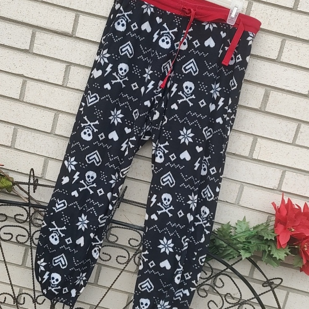 Skull,Pj  Pants with Red Waistband - Picture 5 of 9